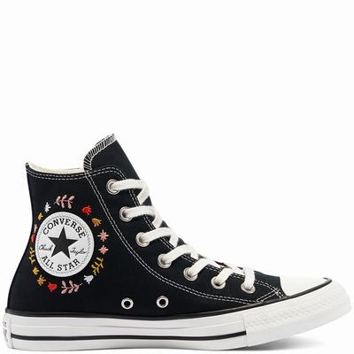 Női Converse It's Okay To Wander Chuck Taylor All Star Magasszárú Cipő CO6584297 Fekete/Fehér